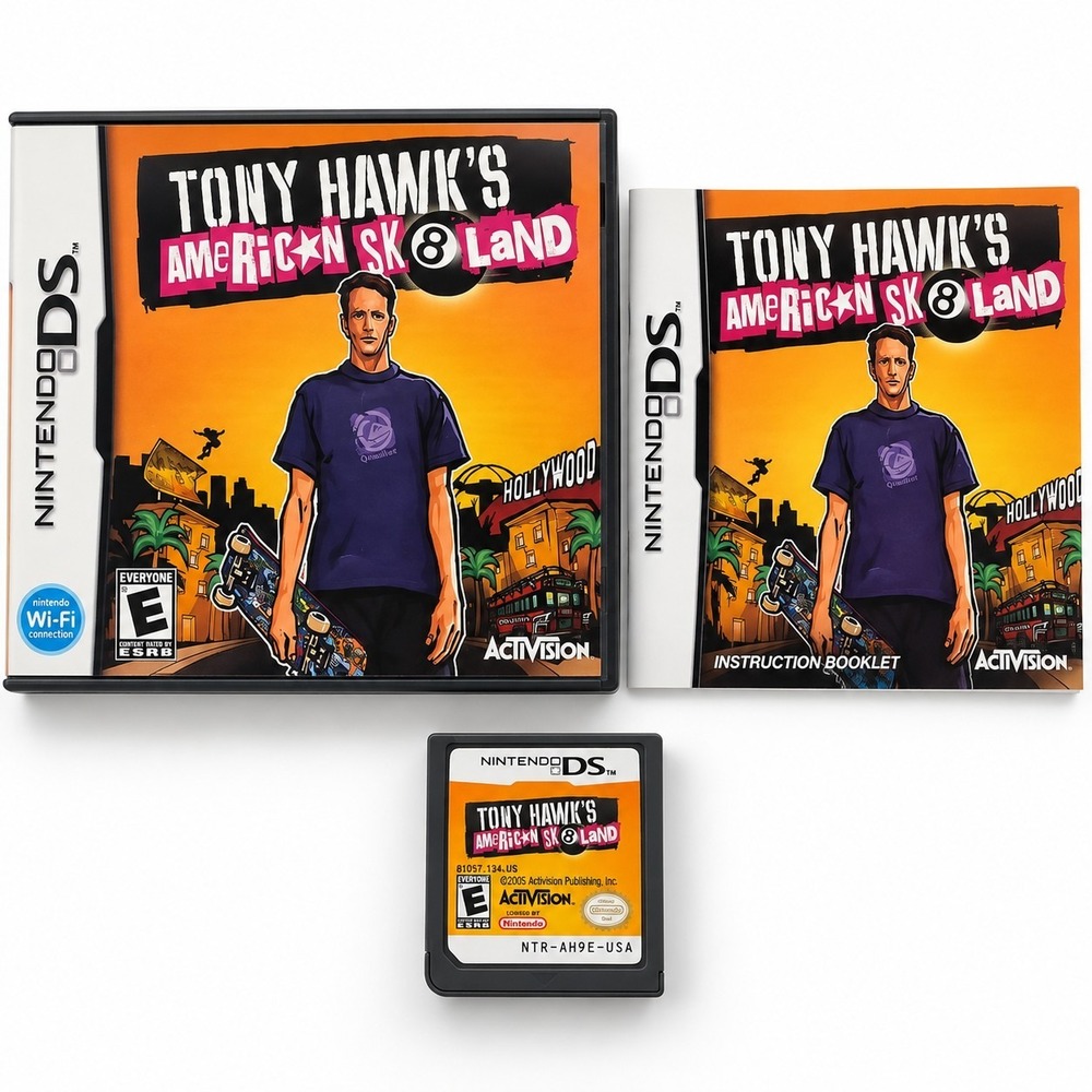 Tony Hawk's American Sk8land Nintendo DS CIB Game Case Manual Activision Tested